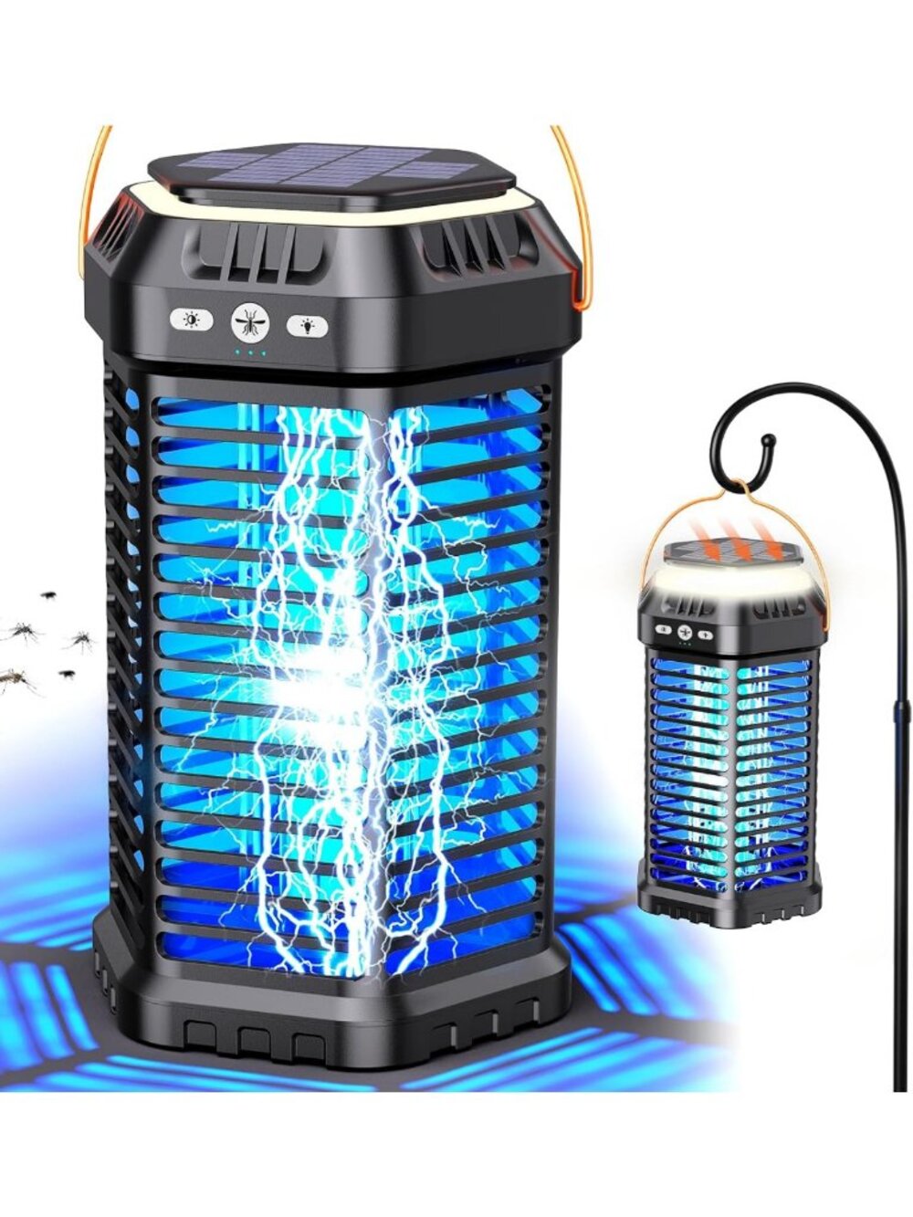 Foldable Solar Bug Zapper & Camping Light - High-Efficiency Mosquito & Fly Trap